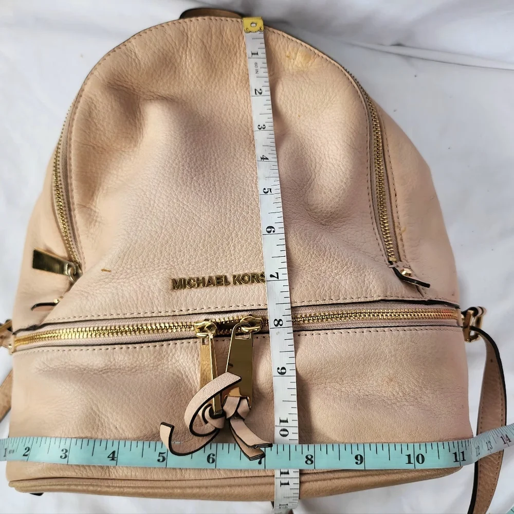Michael Kors Rhea Zip Medium Size Backpack Soft Pink‎ Leather Blush